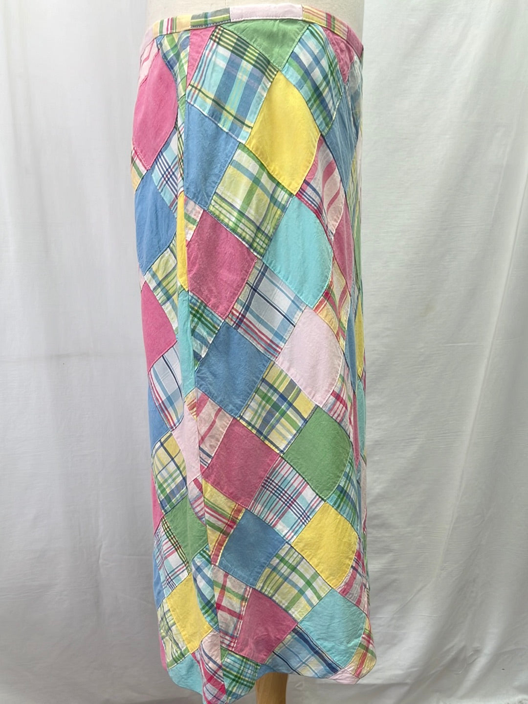 NWOT -- BROOKS BROTHER'S 346 Pastel Quilted Flared Midi Skirt -- 12