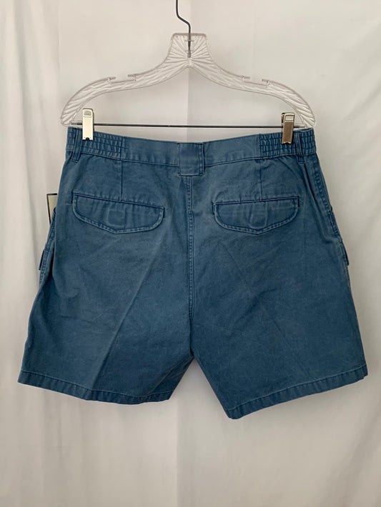 NWD - SIERRA PACIFIC distressed blue Canvas Elastic Waist Cargo Shorts - 34