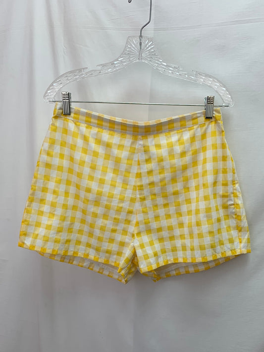 NWT - KOS RESORT yellow check/gingham Shorts - Size L