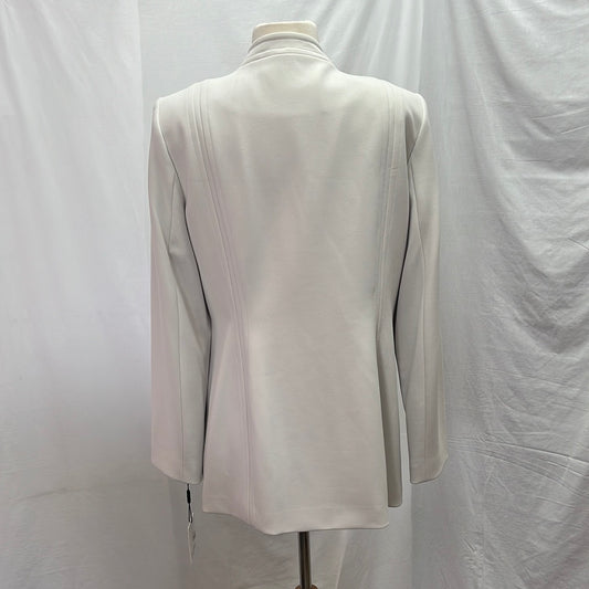 NWT - Calvin Klein oyster white One-button No Lapel Blazer - Size: 12