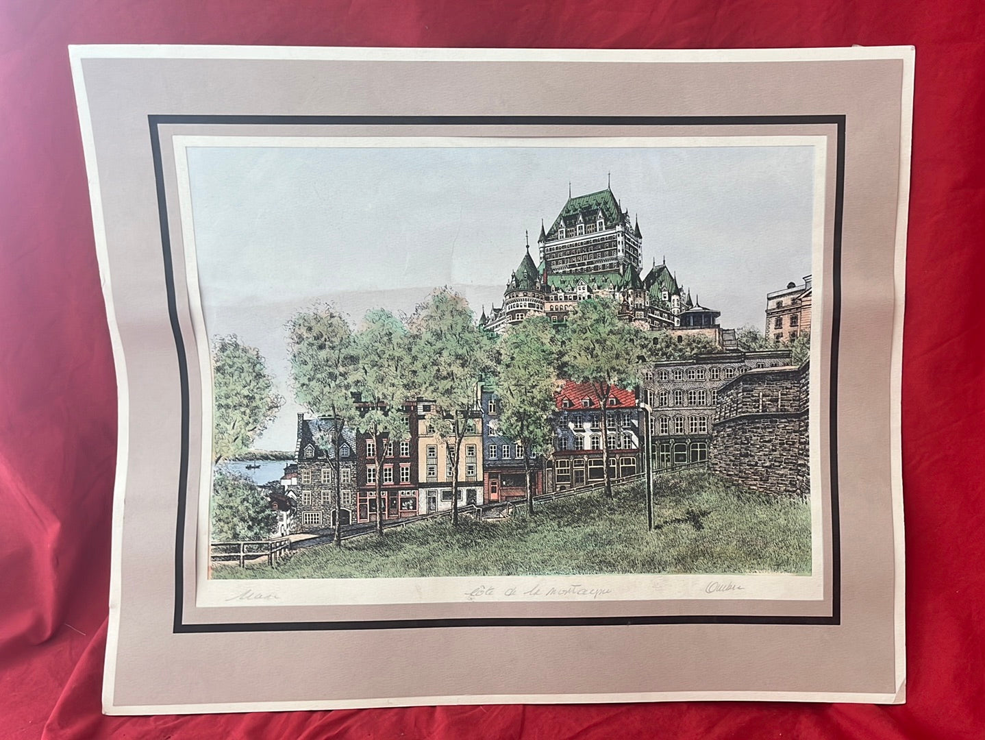SIGNED ORIGINAL ART -- Cityscapes in Montreal in Watercolor/Pen