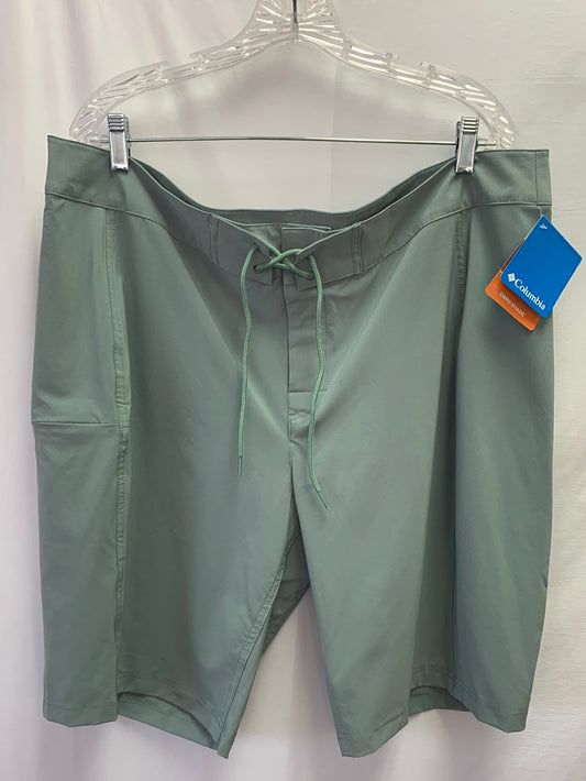 NWT - COLUMBIA sage green Omni-Shade 50 UPF Pleasant Creek Board Shorts - XXL