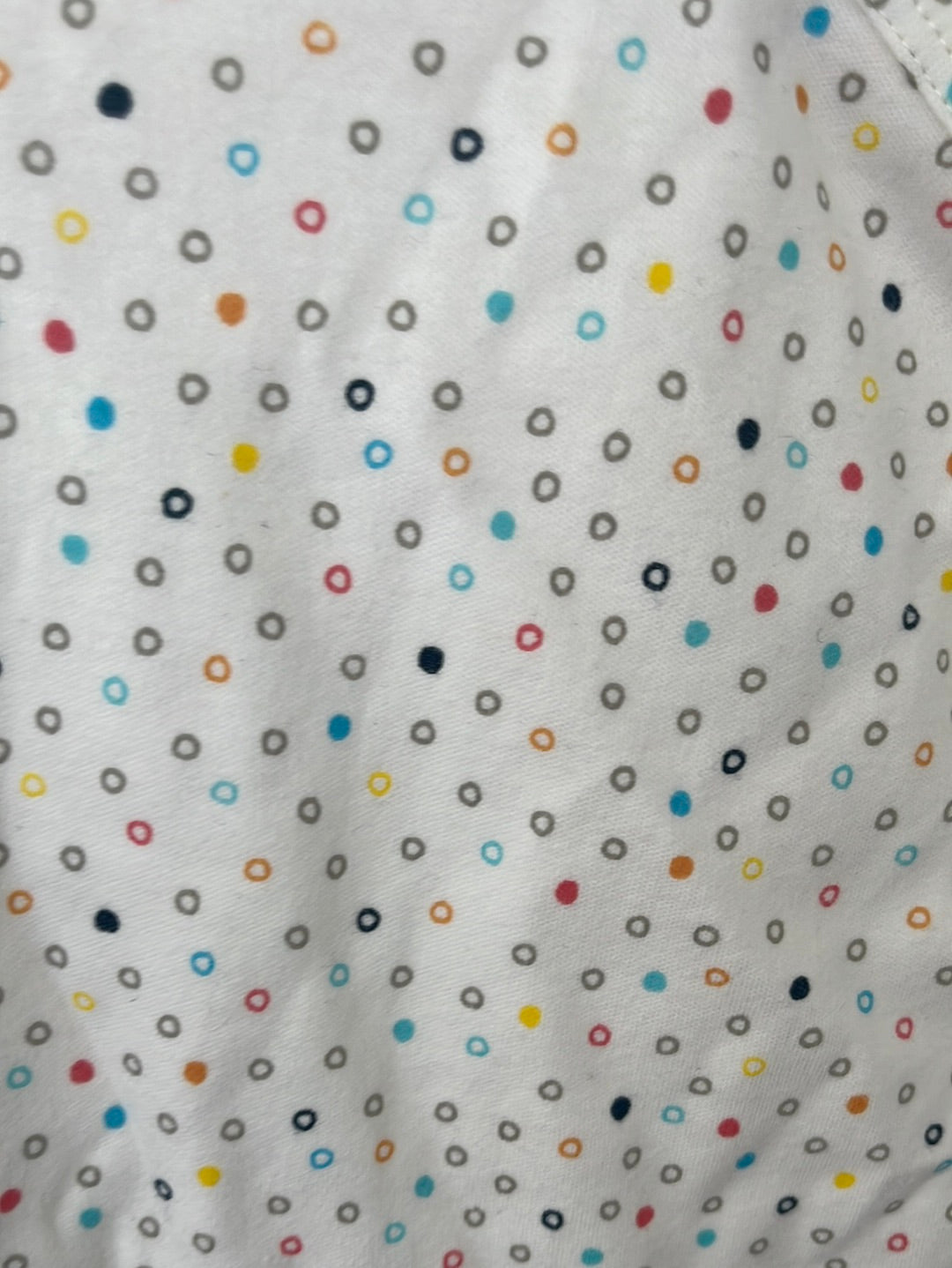 NWT -- INDIGO BABY White Multi-Colored Spots Footed Sleeper -- 6-12m