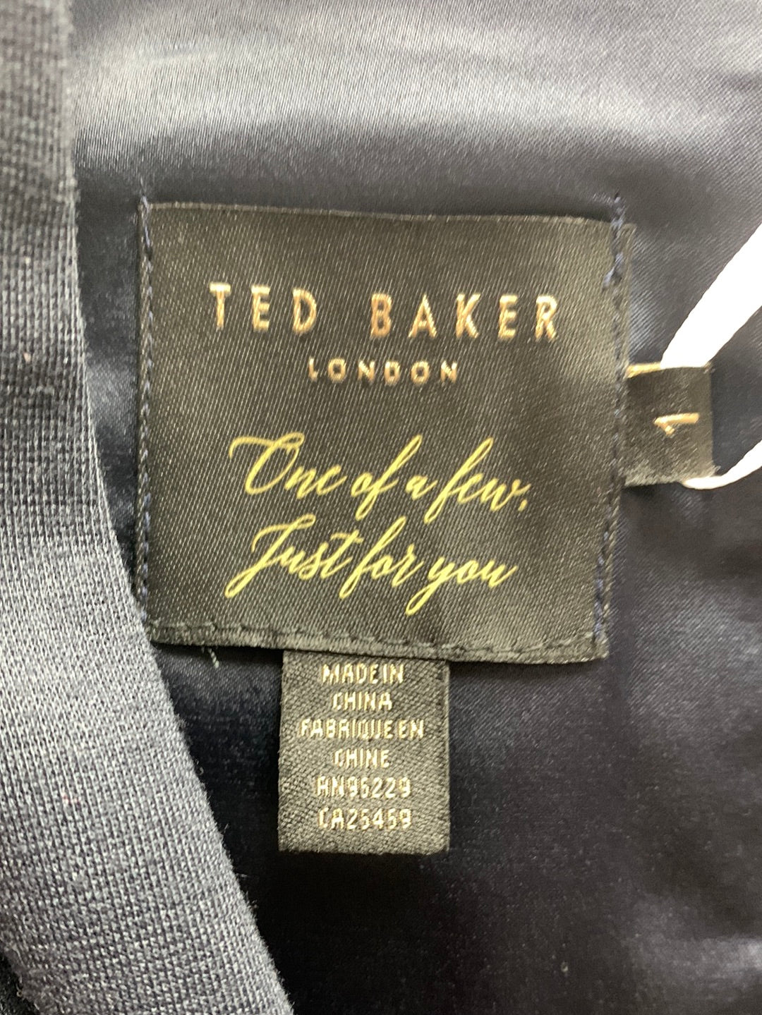 Ted baker navy outlet and gold dress