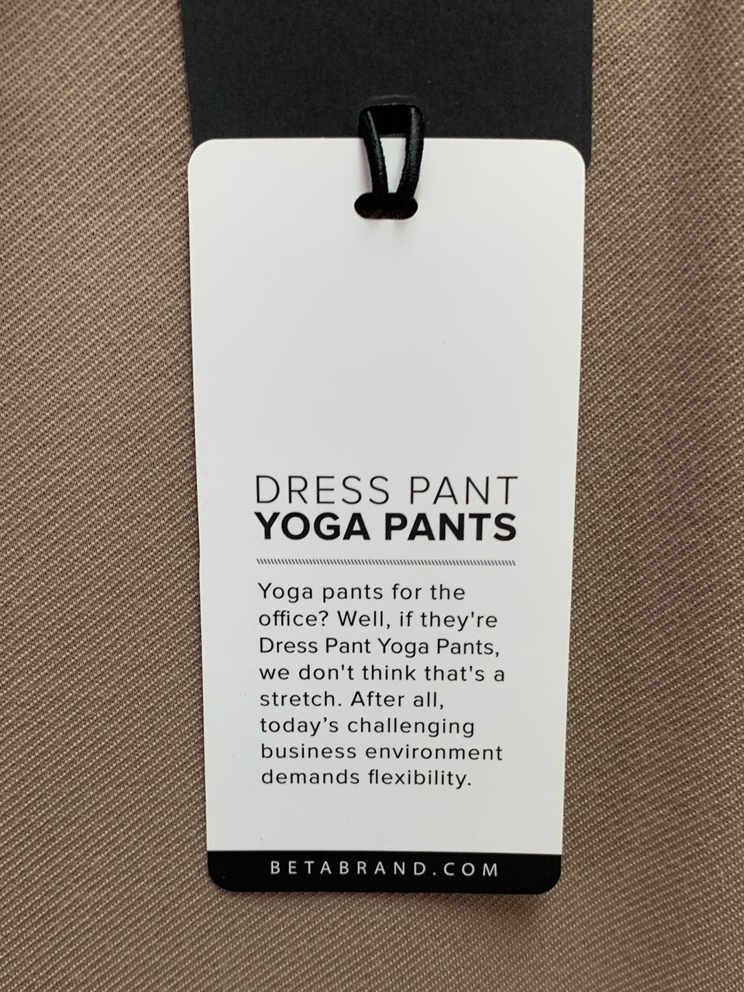 NWT - BETABRAND khaki Straight Leg Dress Pants / Yoga Pants - L Long