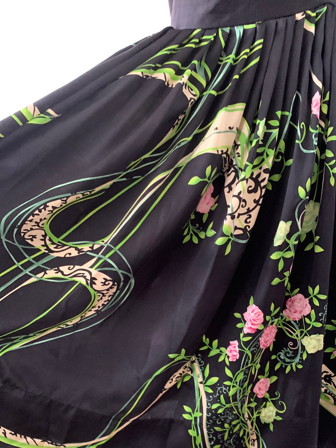 PLENTY BY TRACY REESE black green floral Silk Strapless Mini Dress - 4