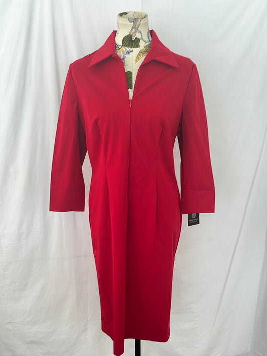 VTG / NWT -- Doncaster Collection red Collared Shift Dress -- 12