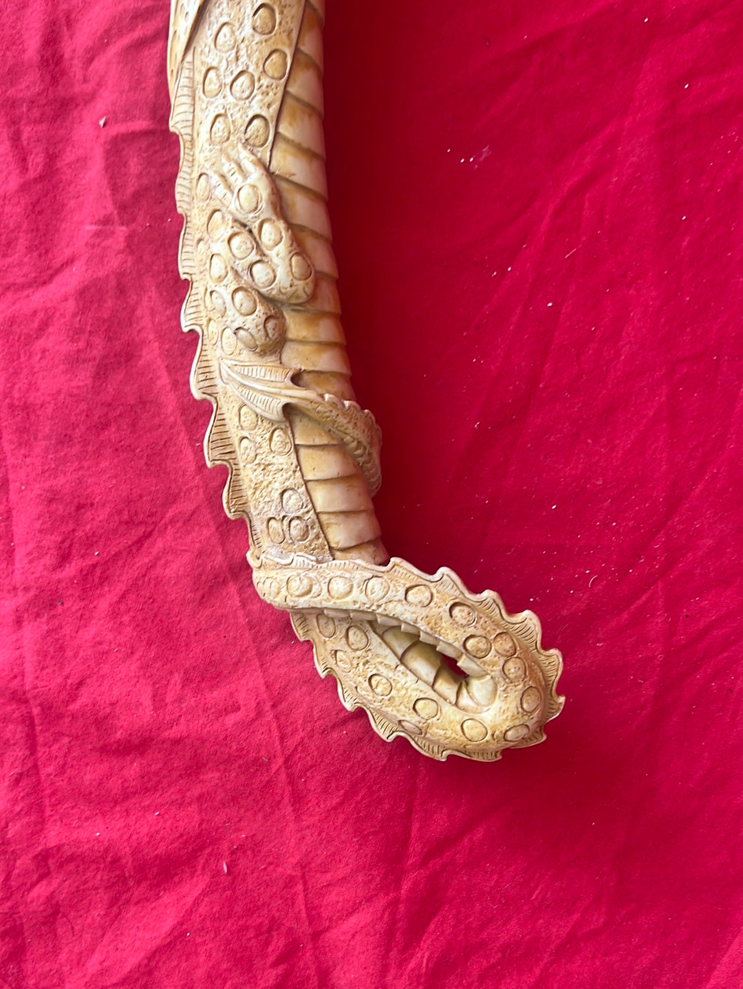 Dragon Dagger with Carved Resin Handle and Sheath