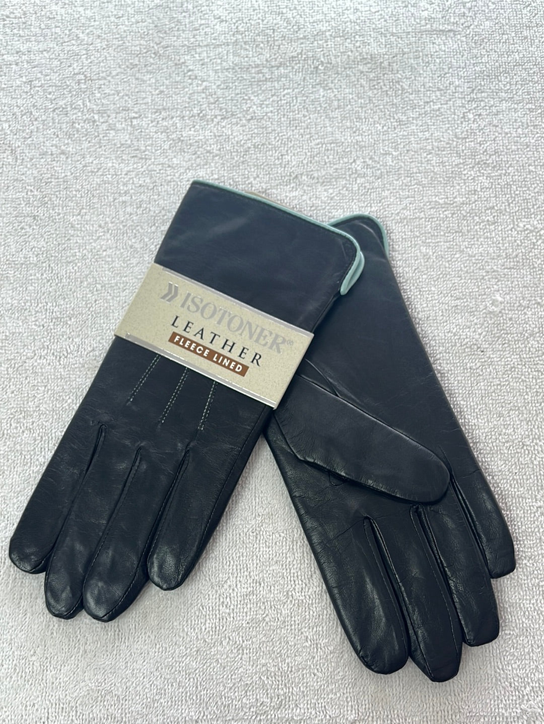 VTG/NIP -- ISOTONER Fleece-line Leather Gloves -- Size 7.5
