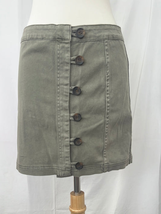 NWT -- Altar'd State Olive Button Up Mini Skirt -- M