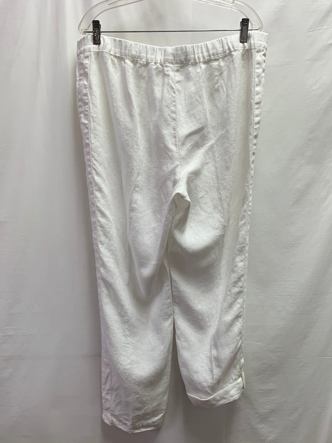 J JILL PURE JILL white LINEN Pull On Roll Tab Pants - L – CommunityWorx  Thrift Online