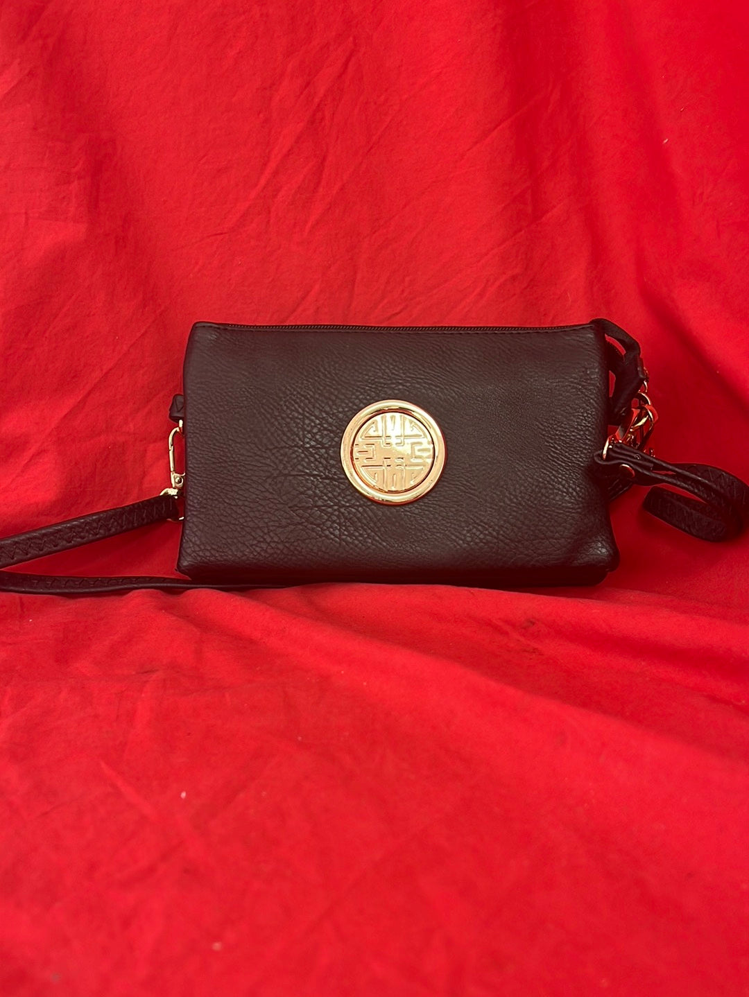 AMPERE CREATIONS The Janey Janey Black Vegan Leather crossbody Wallet