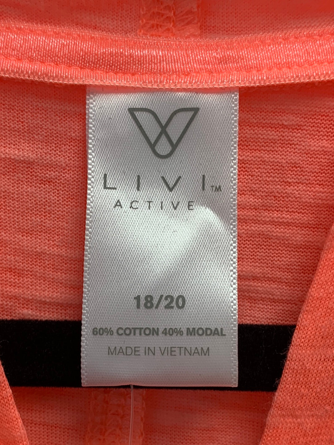 NWT - LIVI ACTIVE neon orange Short Sleeve 1/4 Zip Hood Shirt - 18/20