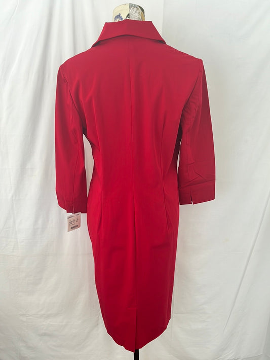 VTG / NWT -- Doncaster Collection red Collared Shift Dress -- 12