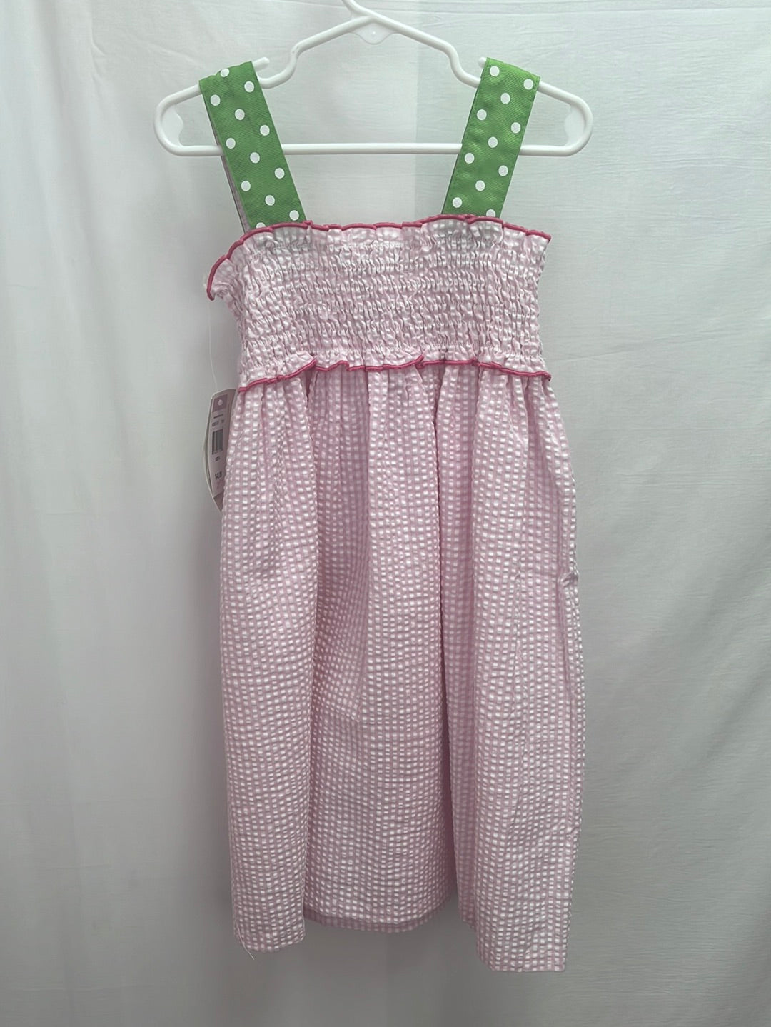 NWT -- BONNIE JEAN Pink and Green Fish Dress -- 6