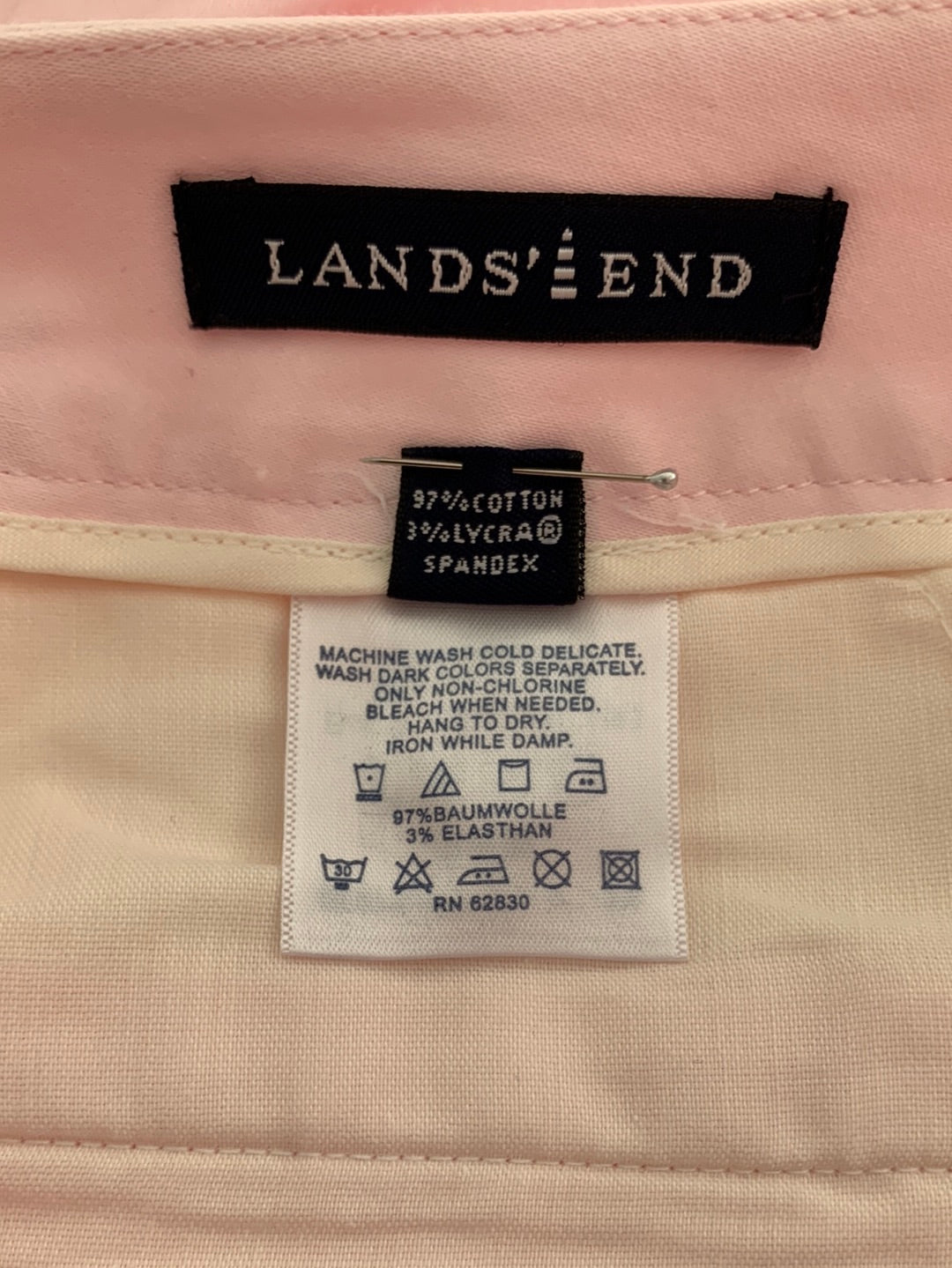 NWT - LANDS' END light pink Stretch Cropped Pants - 10