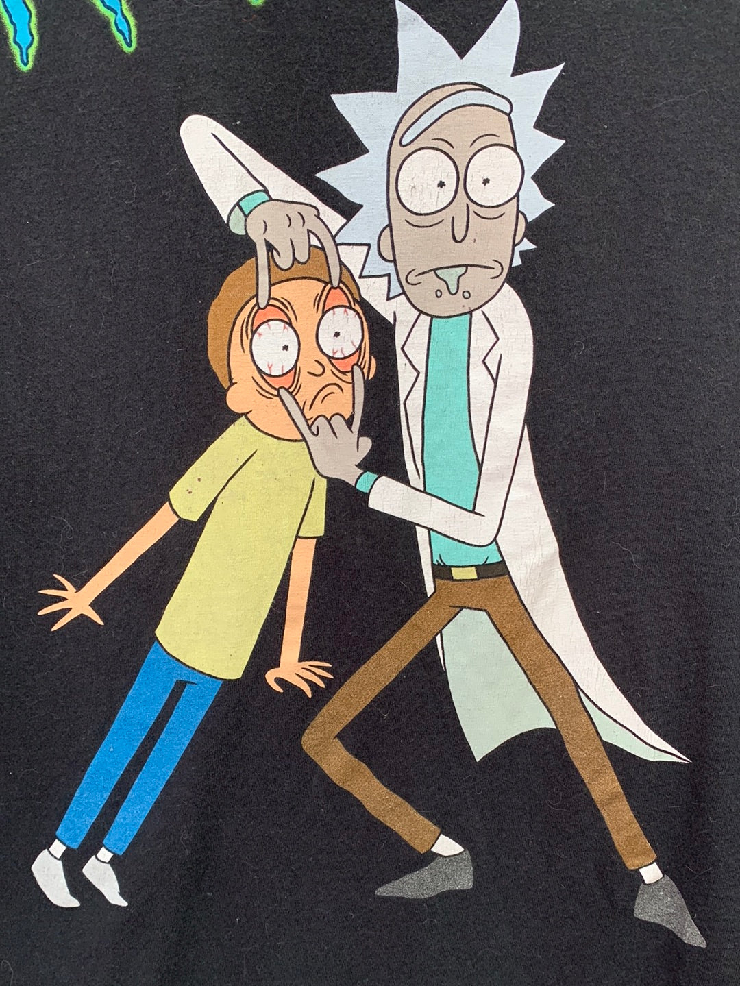 RIPPLE JUNCTION black * Ricky and Morty * Short Sleeve T-Shirt - Large