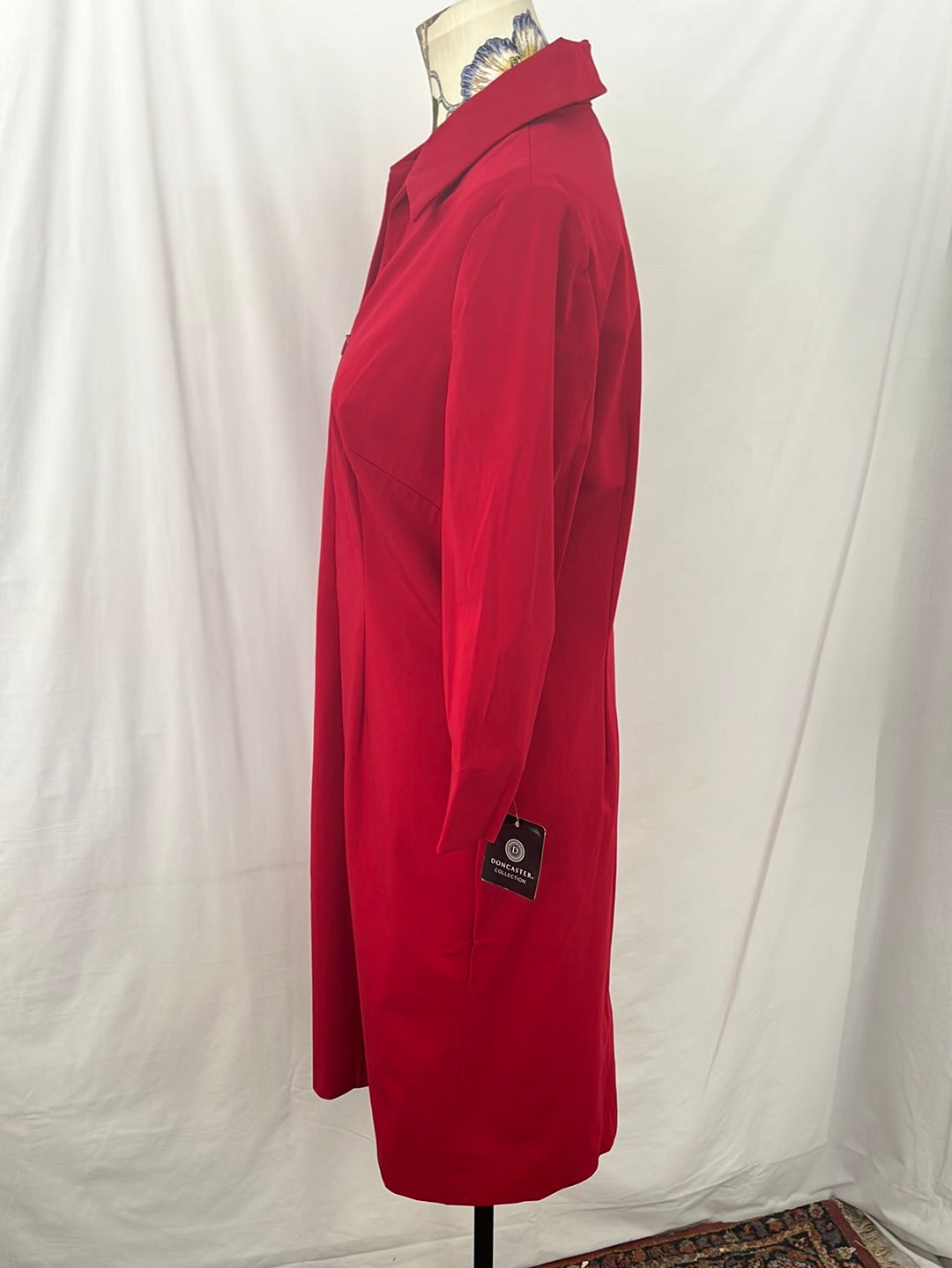 VTG / NWT -- Doncaster Collection red Collared Shift Dress -- 12