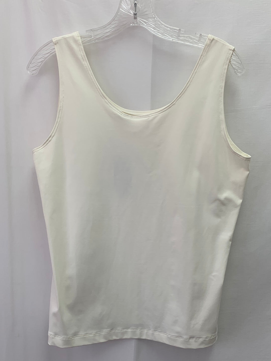 NWT - CHICO'S ivory Contemporary Basic Knit Tank Top - 2 | 12/14 L