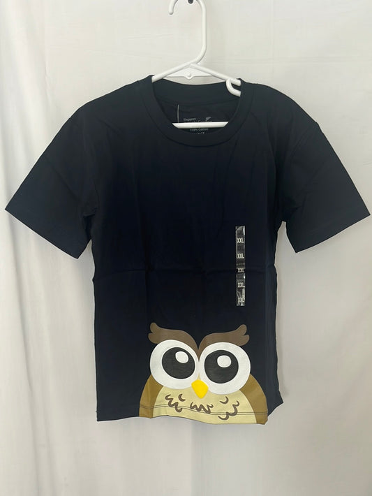 NIP -- Singapore Botanic Gardens Childrens Navy Owl Tee Shirt -- Size XL