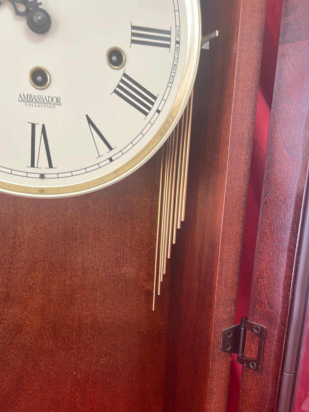 Howard Miller Ambassador Lewis Wall Clock -- No Pendulum/Parts Only (LOCAL PICK-UP)