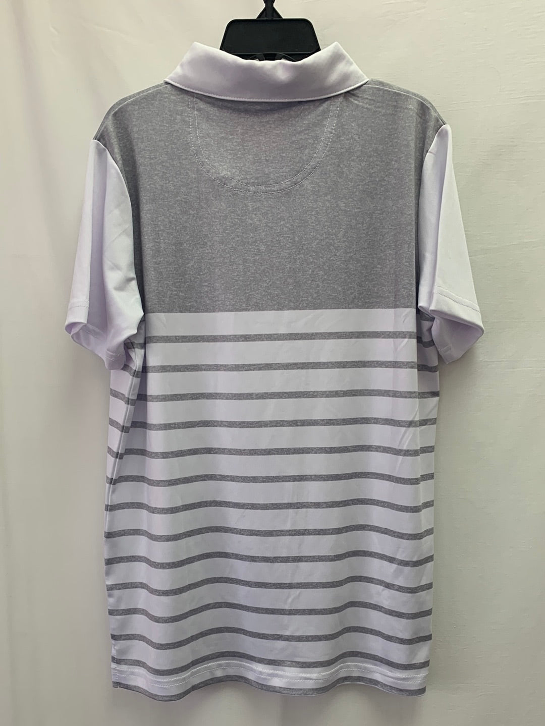 NWT - GARB gray stripe UPF 50+ Short Sleeve Polo Shirt - Age 5-6