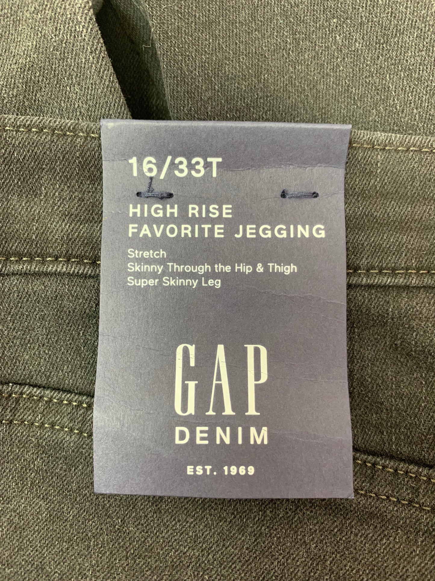 NWT - GAP DENIM black High Rise Favorite Jegging Pants - 16 / 33 Tall