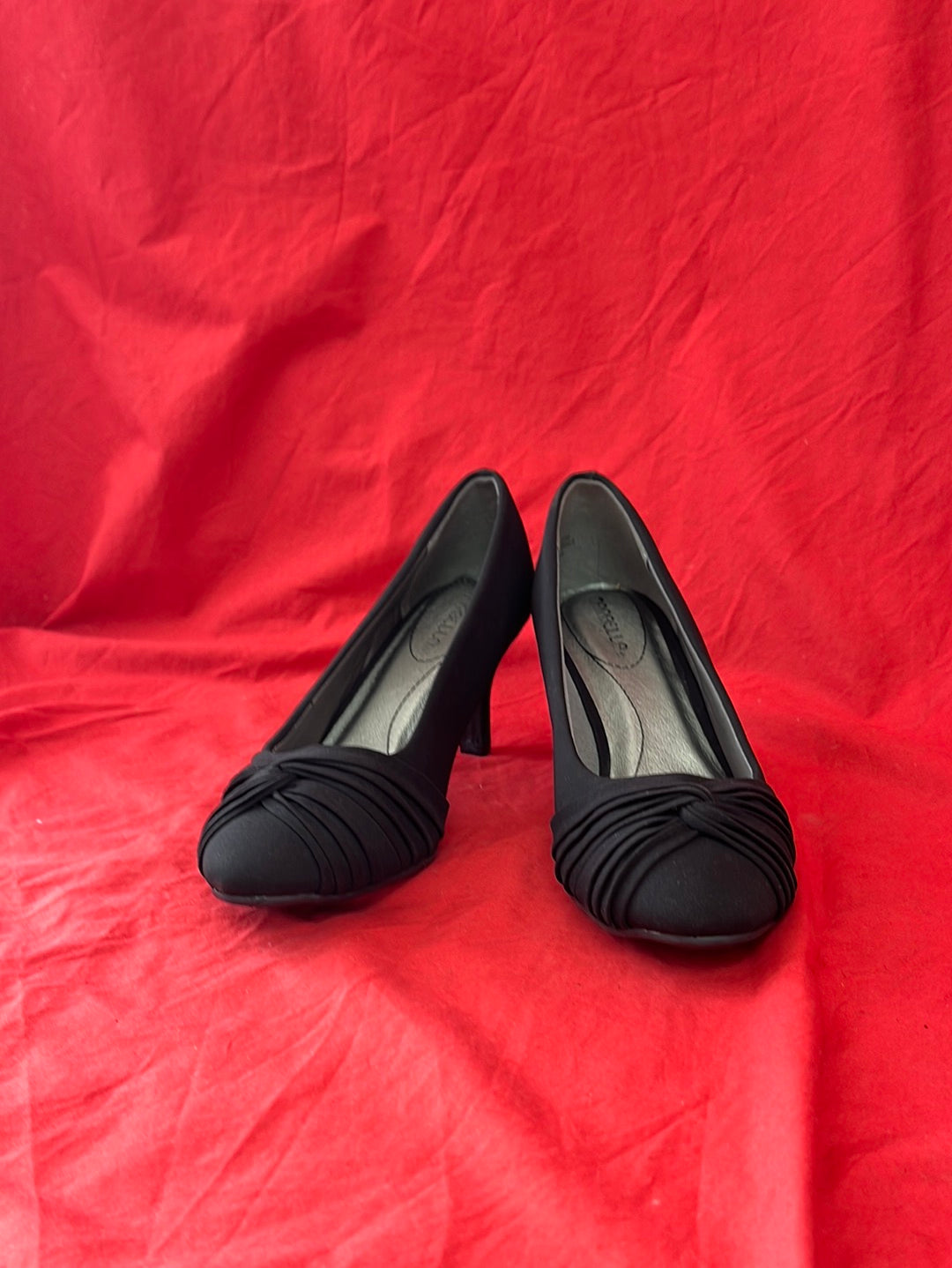 MARBELLA Black Faux Suede Dressy Heel -- Size 9