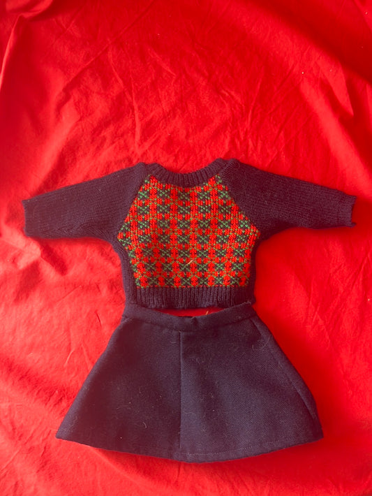 VTG -- 1986 PLEASANT COMPANY American Girl Molly's Meet Outfit Skirt and Sweater