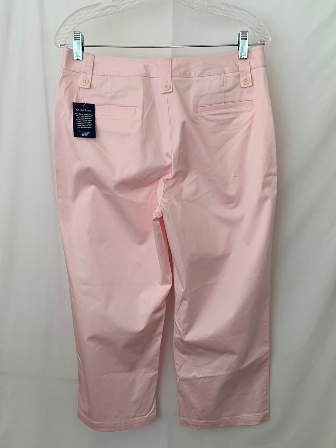 NWT - LANDS' END light pink Stretch Cropped Pants - 10