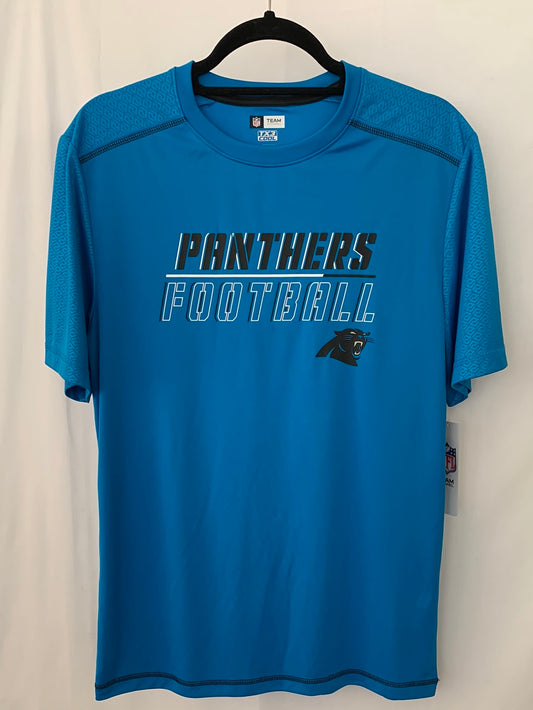 NWT - TEAM APPAREL Blue NFL NC Panthers Football TX3 Cool Shirt - M