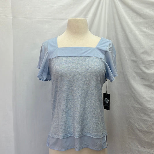 NWT -- Vince Camuto baby blue Square Neck Cap Sleeve Top -- XS