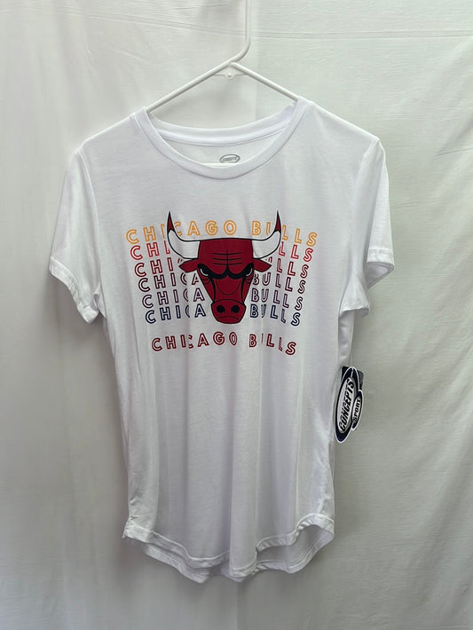 NWT -- CONCEPT SPORT white Chicago Bulls Short Sleeve Shirt -- Large
