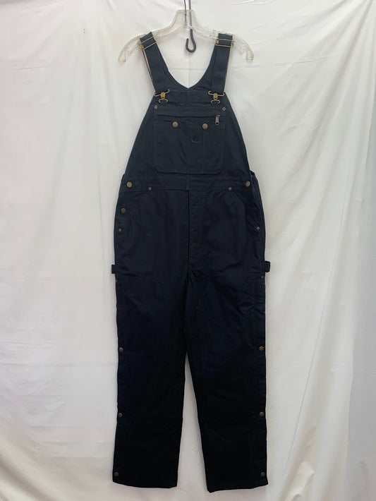 NWT - AMAZON ESSENTIALS black Canvas Lined Overall - 33W x 32L