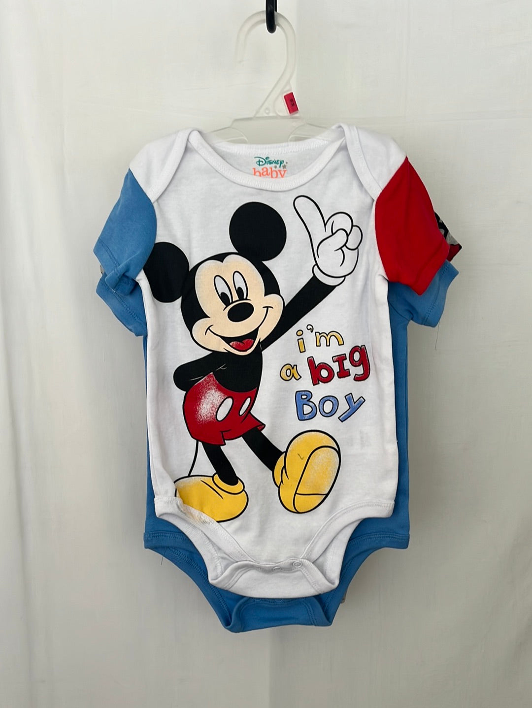 NWOT -- DISNEY BABY Mickey Mouse Bodysuit -- Set of 3 -- 18m
