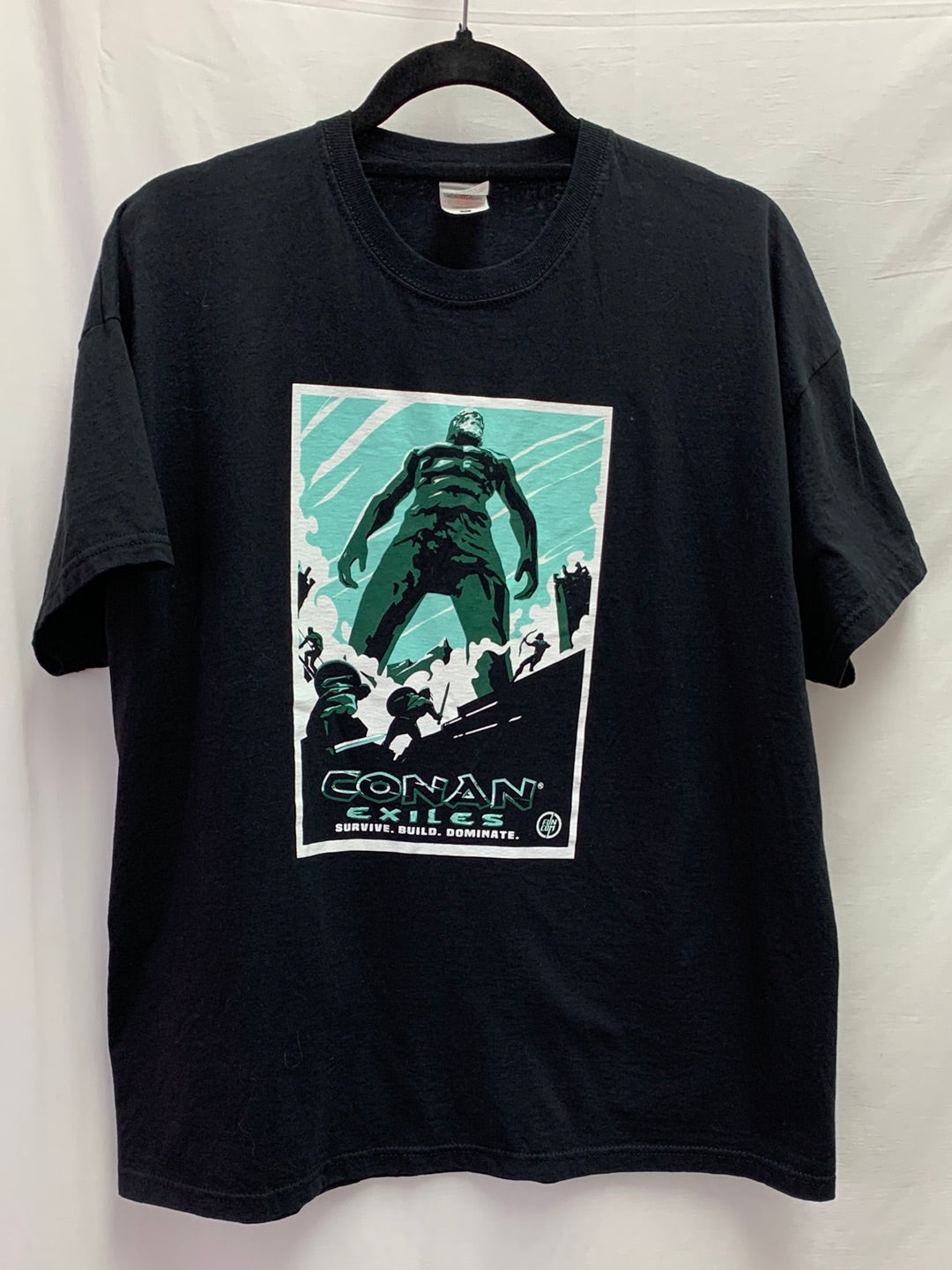 FRUIT OF THE LOOM black Conan Exiles Short Sleeve T-Shirt - XL