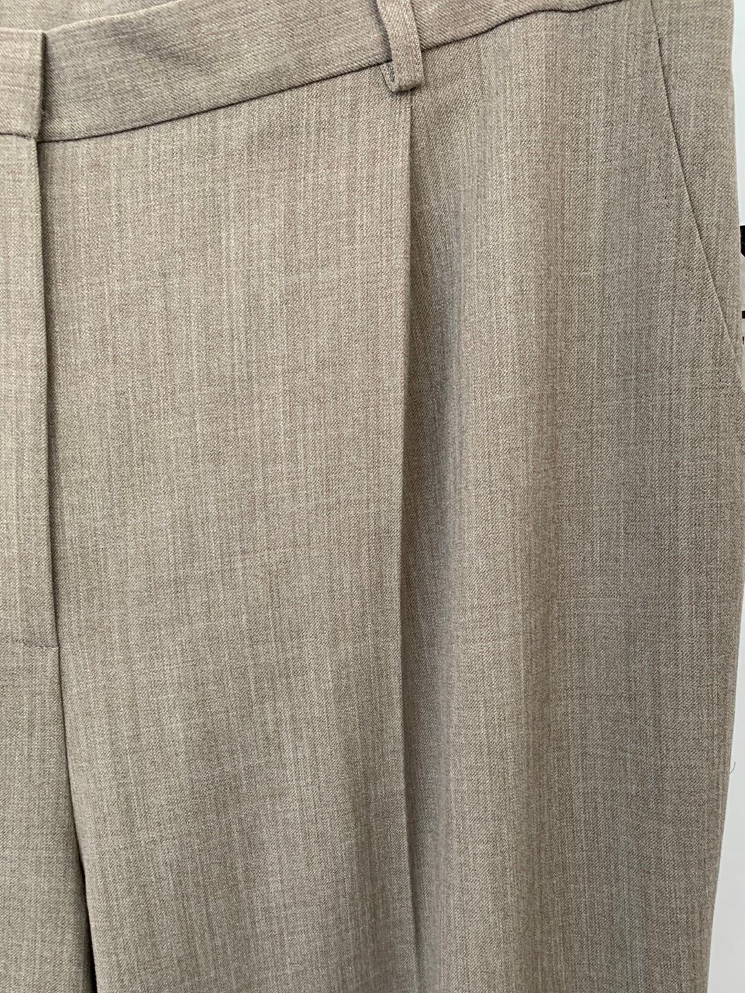 NWT - JONES NEW YORK fawn tan Stretch Wool Blend Pleated Pants - 16