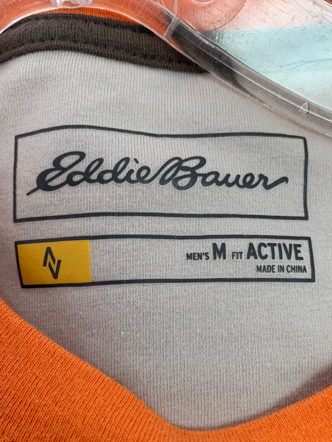 NWT - EDDIE BAUER orange Free Dry Travex Active Short Sleeve Shirt - M