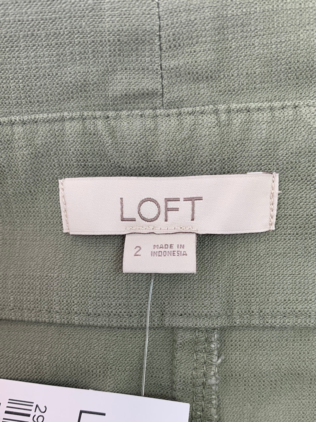 NWT - LOFT olive green Belted High Waist Paper Bag Cargo Skirt - 2