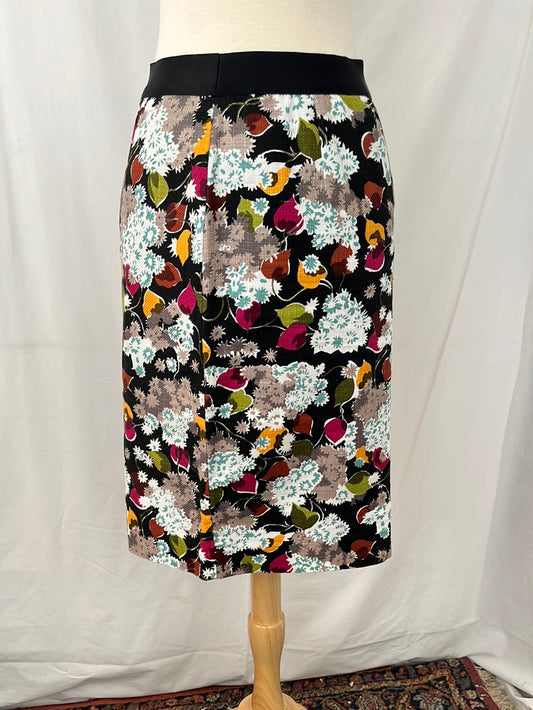 Girls from Savoy Floral Print Linen Blend Pencil Skirt -- 0