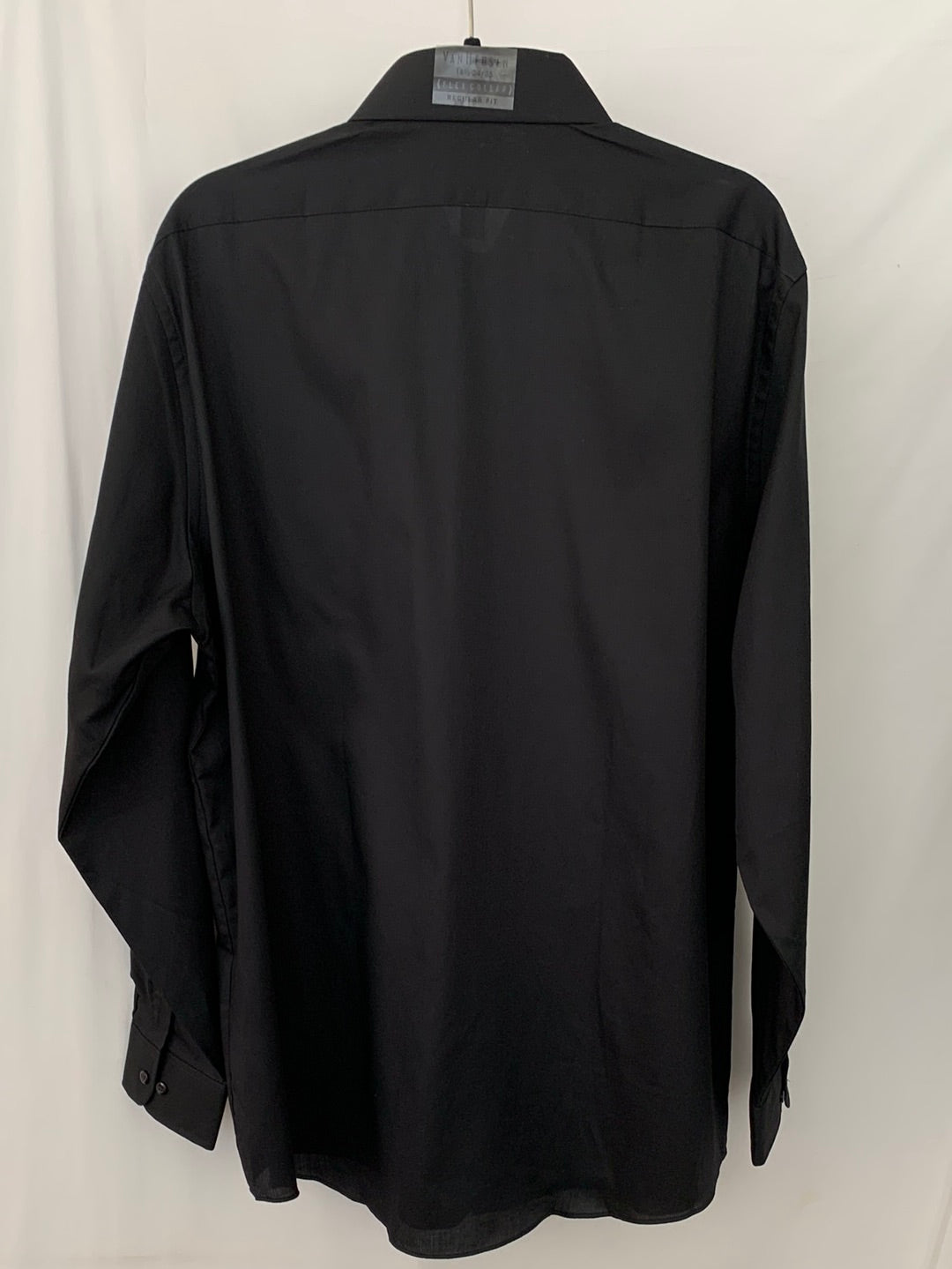 NWT - VAN HEUSEN Black Flex Collar Regular Fit Wrinkle Free Dress Shirt - Size 16.5 34/35