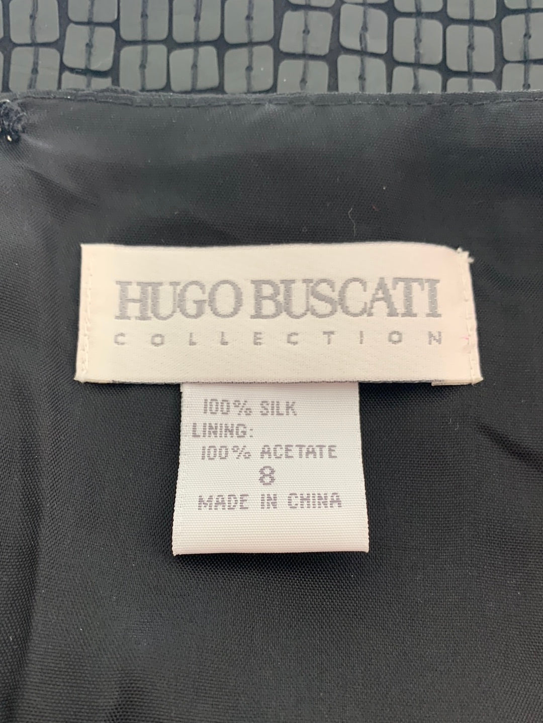 HUGO BUSCATE black Sequin SILK Mini Skirt - 8