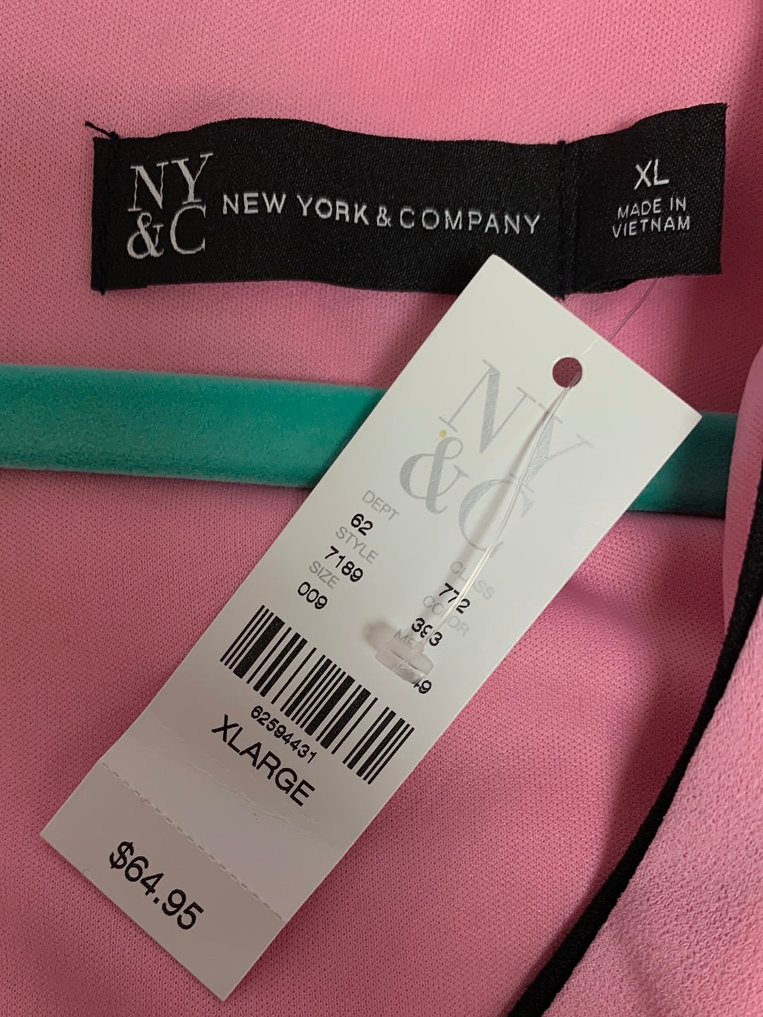 NWT - NEW YORK & COMPANY pink Stretch Sleeveless Bodycon Dress - XL
