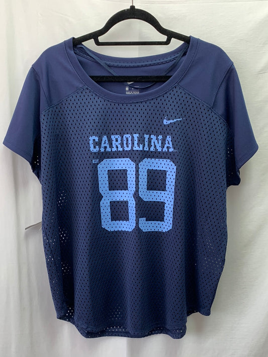 NWT - NIKE navy blue "Carolina EST 89" Short Sleeve Jersey Shirt - L