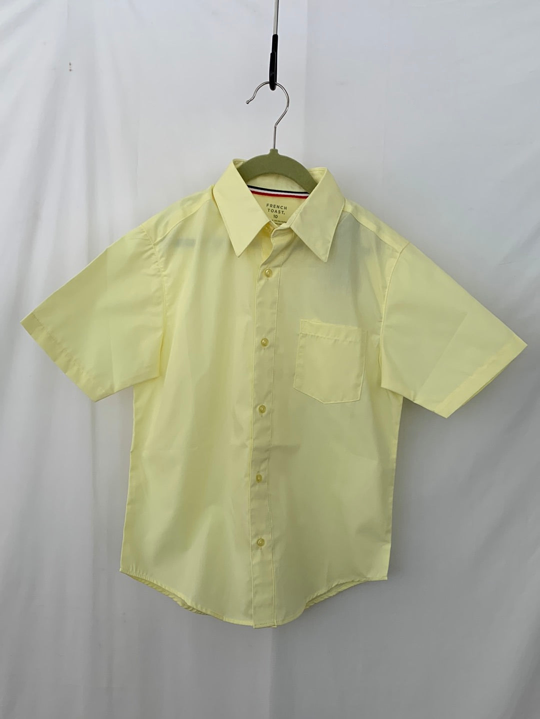 NWT - FRENCH TOAST light yellow Short-Sleeve Classic Dress Shirt - 10