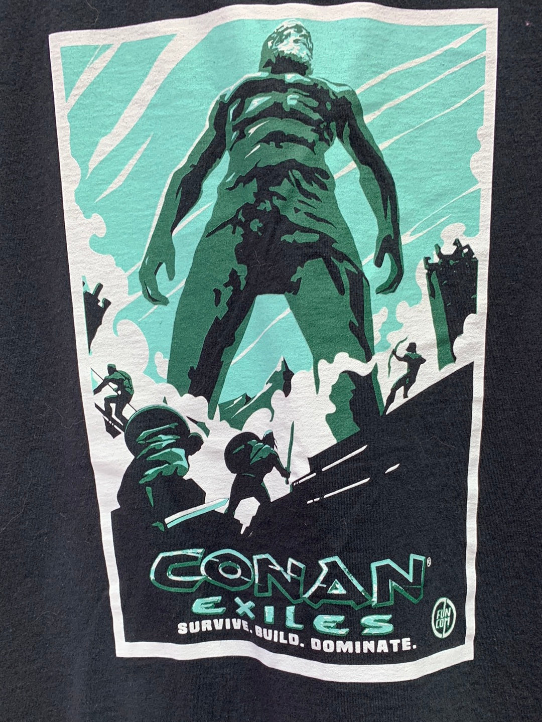 FRUIT OF THE LOOM black Conan Exiles Short Sleeve T-Shirt - XL