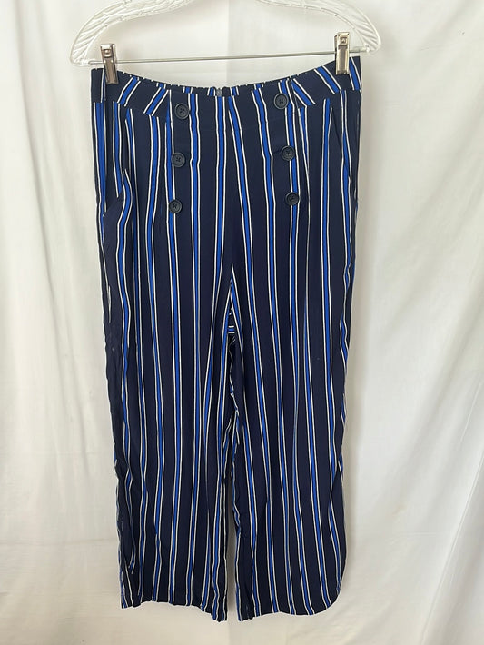 NWT -- CUPCAKES & CASHMERE Navy Light Blue Sailor Pants -- 4