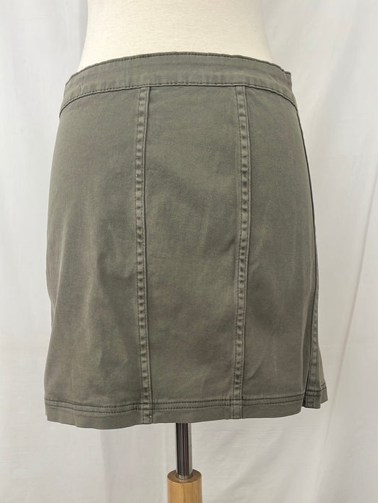 NWT -- Altar'd State Olive Button Up Mini Skirt -- M