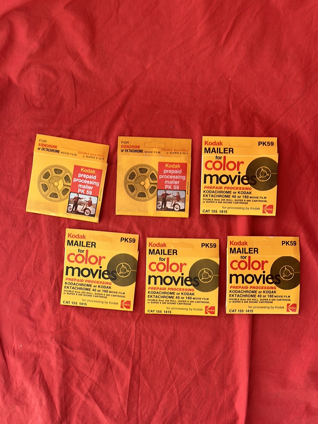 VTG -- KODAK Processing Mailers for Color Movies from early 80s -- Set of 6