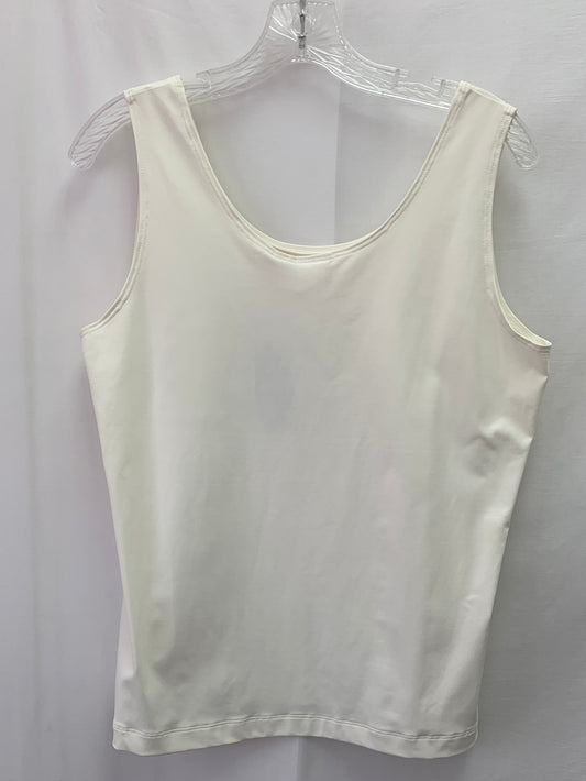 NWT - CHICO'S ivory Contemporary Basic Knit Tank Top - 2 | 12/14 L